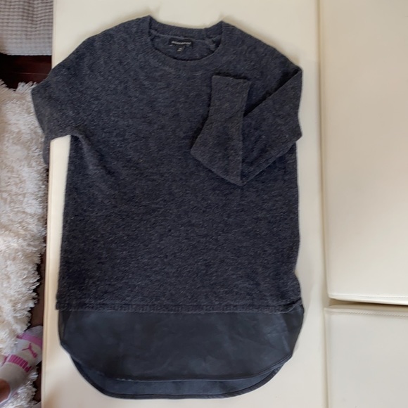 Banana Republic Sweater with Faux Leather Hem-XS - Picture 6 of 7